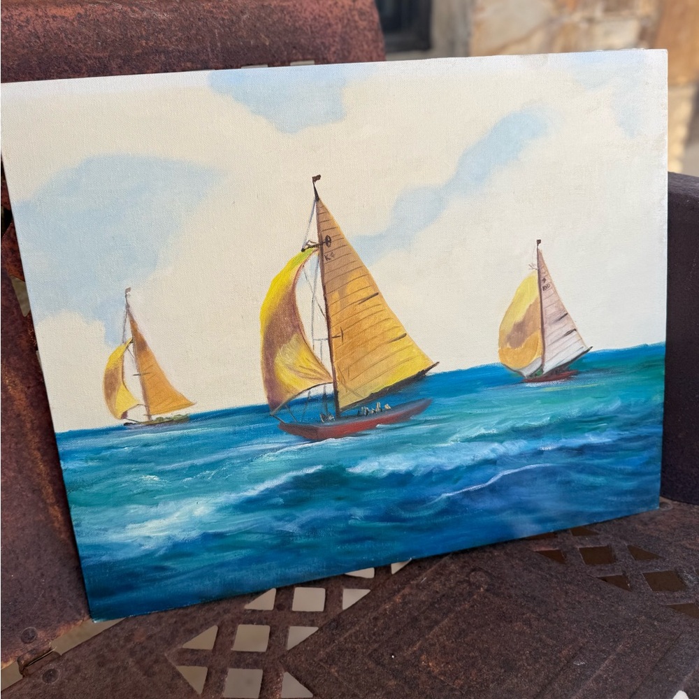 Sailboat Seascape  Art